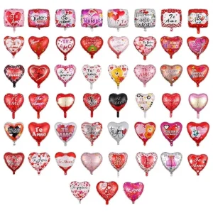 DOCENA SURTIDA Globo Corazón TE AMO TE QUIERO 10″